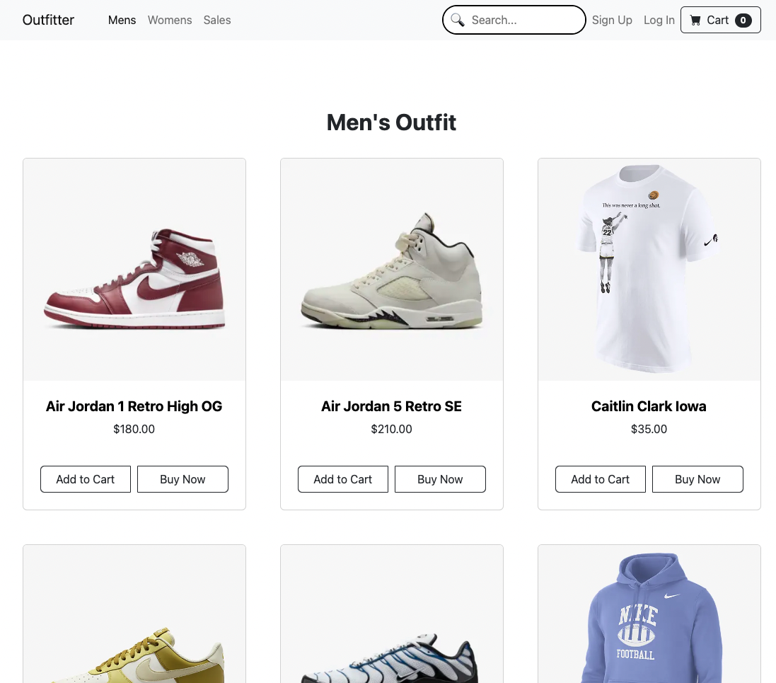 Picture of Ecommerce Website: Outfitter 